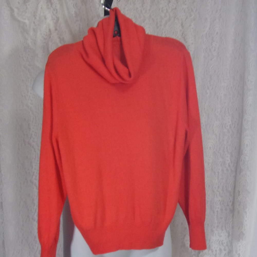 Orange Cowl Neck Sweater ***See Measurements